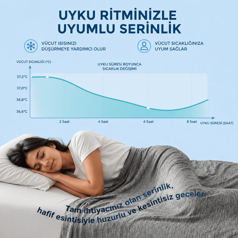 Terletmeyen Serinletici Yaz Battaniyesi